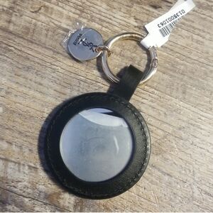 Yves Saint Laurent Black and Gold Mirror Keyring